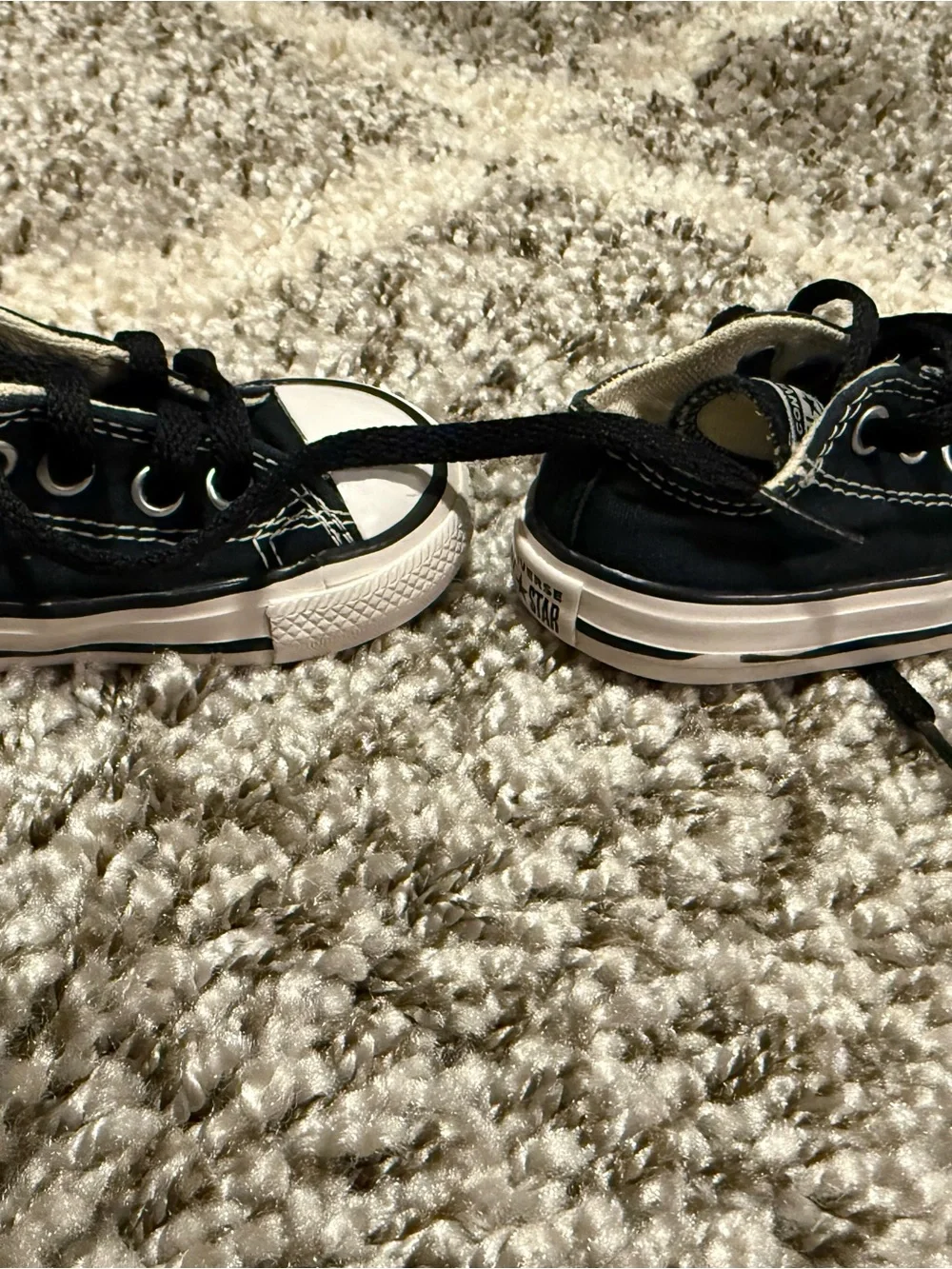 Converse Kids Black and White Low-Top Canvas Sneakers